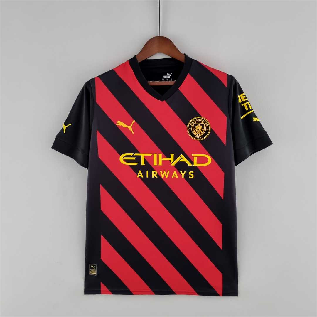 AAA Quality Manchester City 22/23 Away Black/Red Jersey